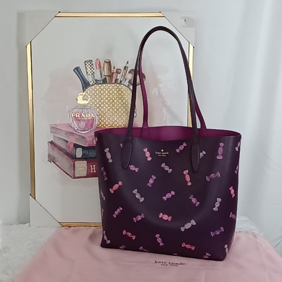 Kate Spade New York "RARE" Reversible Candy 🍬 Tote w/Dust Bag - Picture 1 of 17